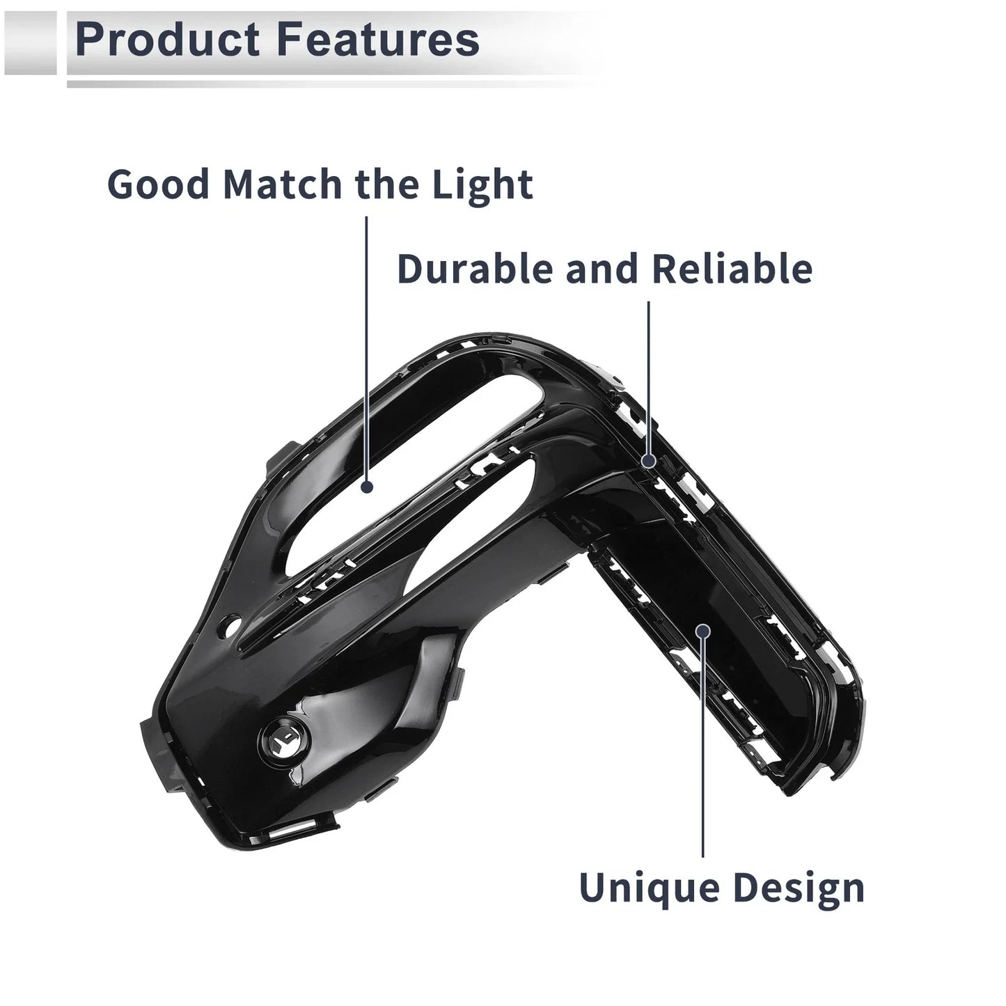 1 x Front Left Fog Light Grill for BMW X5 (2019-2022) Black