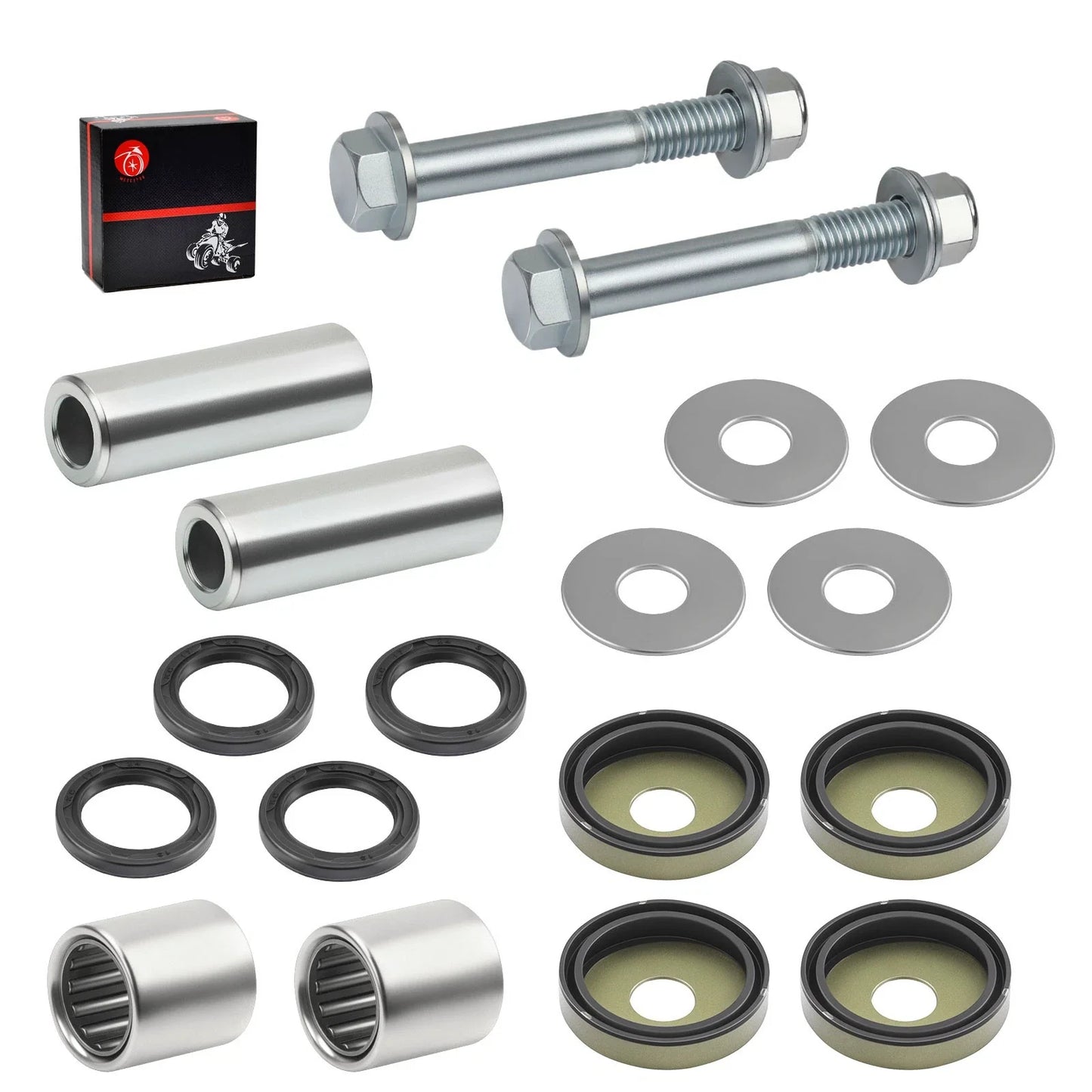 Front Lower A-Arm Bushing Seal Kit & Bolts for Suzuki Z400 LTZ400 (2003–2009)