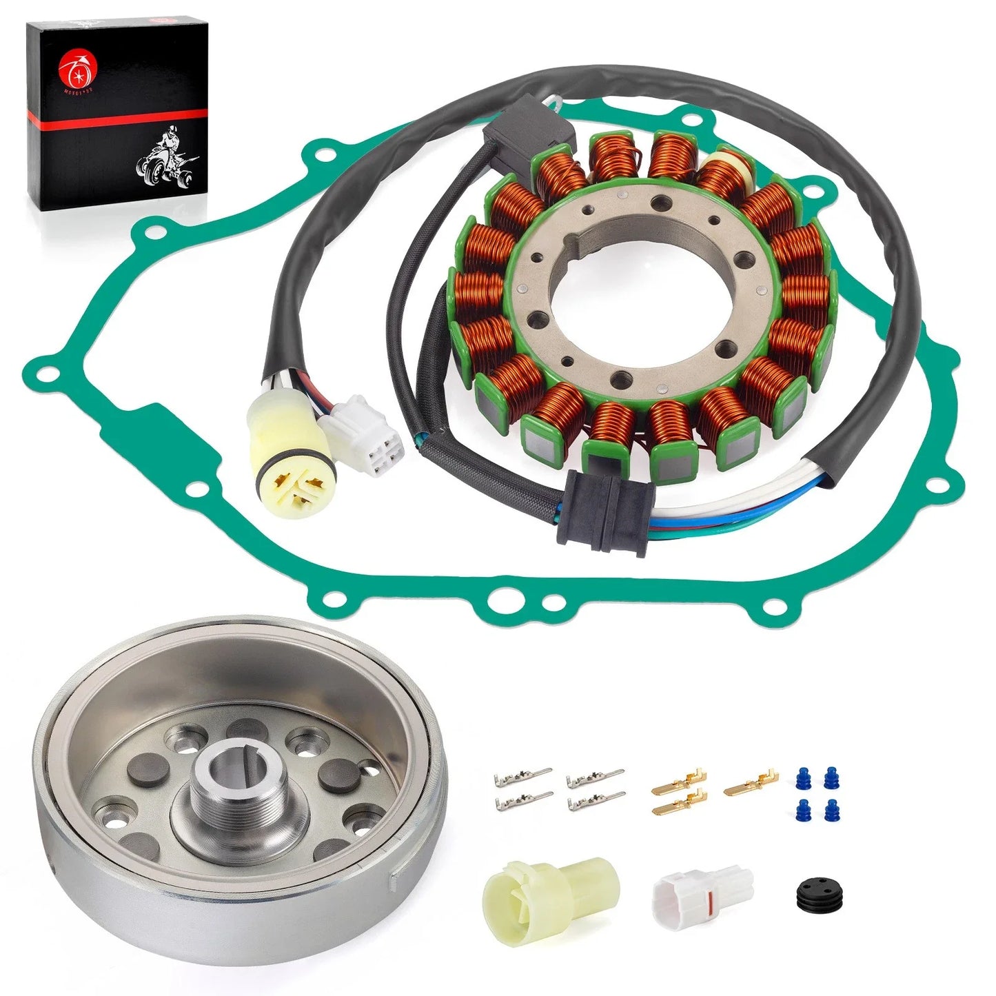 2 x Stator & Flywheel for Yamaha Grizzly 350 YFM350 (2007–2014)