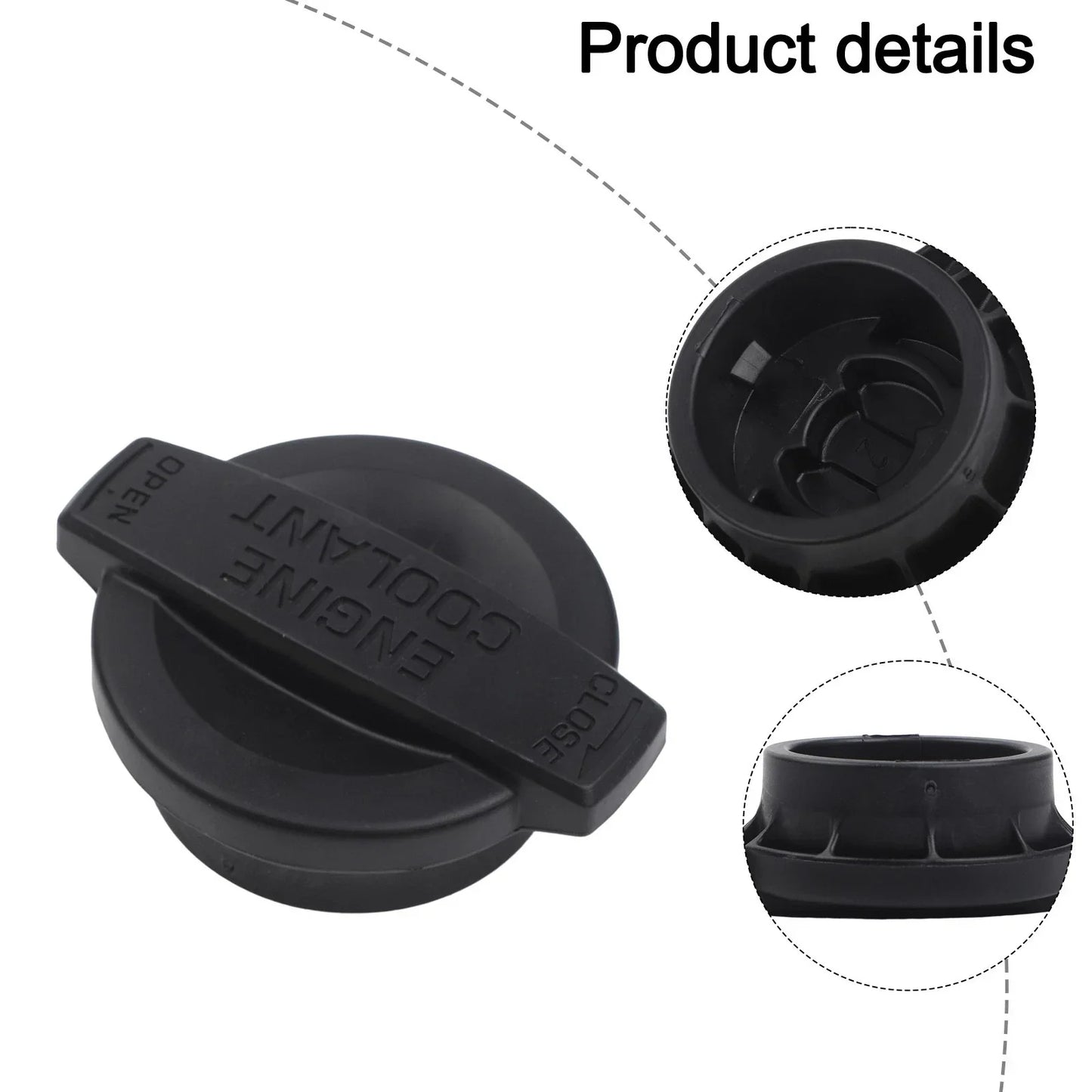 Coolant Reservoir Cap ABS Black for Hyundai Sonata (2015–2019)