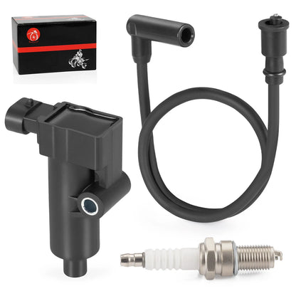 Ignition Coil & Spark Plug w Wire Cap for Hisun UTV MSU 400–500 (2009–2016)