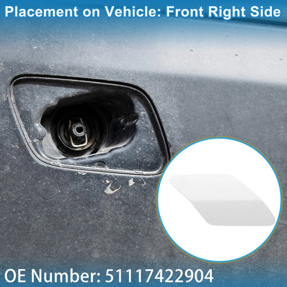 Front Right Washer Nozzle Cover Cap for BMW X6 (2015 - 2019) White