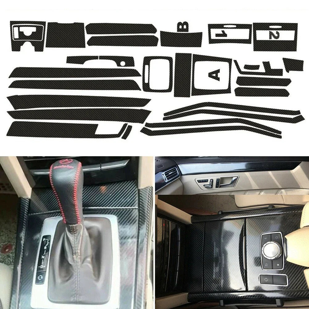 Carbon Fiber 5D Interior Trim for Mercedes BENZ Class E W212 (2009–2016)
