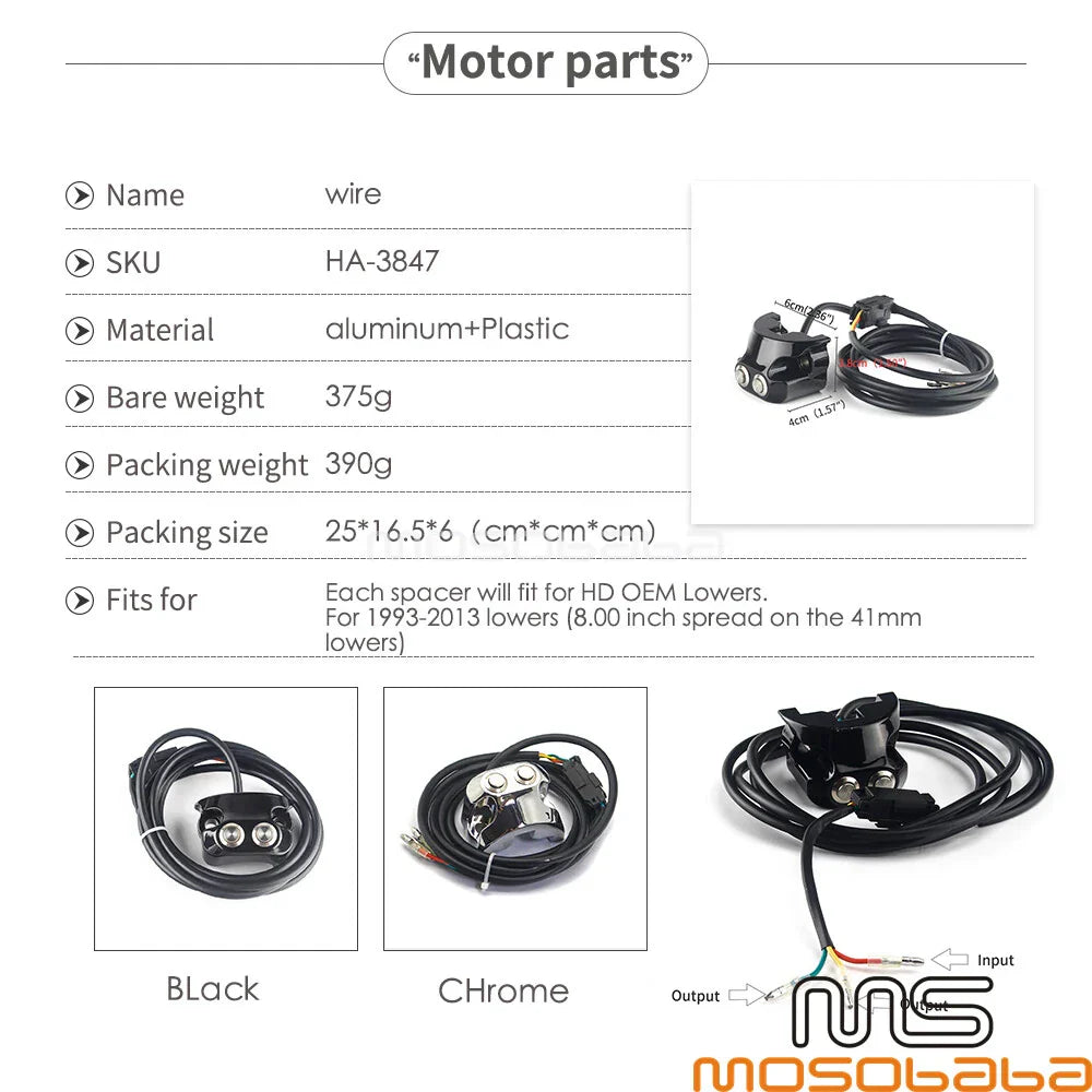 Air Ride Switch Controller 1'' Handlebar Switch for Harley Dyna Fat Bob (2008-2017)