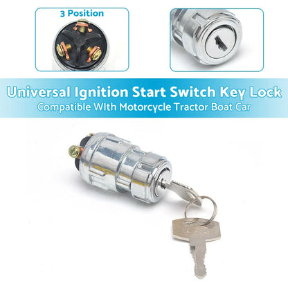 Ignition Start Switch Key Lock for Universal Motorcycle Tractor Boat Car