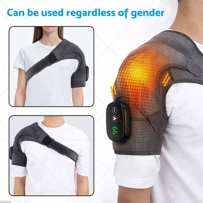 Heated Shoulder Brace for Rotator Cuff Support & Compression Wrap