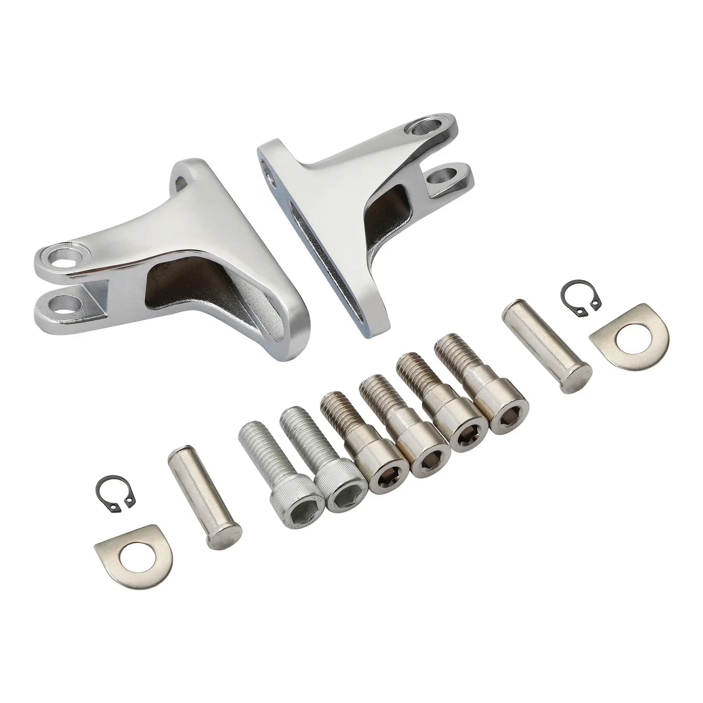 Chrome Passenger Foot Peg Mini Mount for Harley Touring Road Glide (1993-2025)
