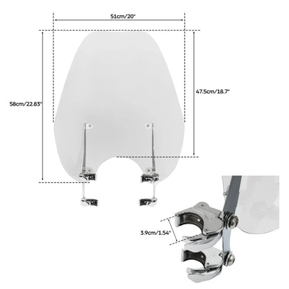 Windscreen & Bracket for Harley Sportster Iron 883 1200 (1988-2022)