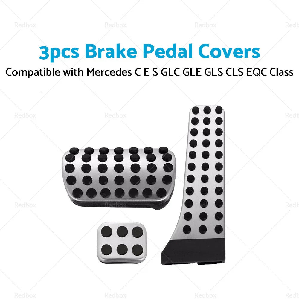 3 x Brake Pedal Pad Covers for Mercedes C E S GLC GLE GLS CLS EQC Class