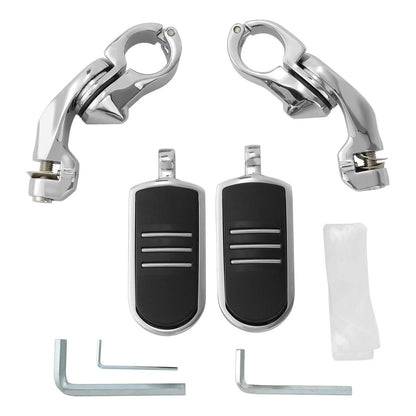 Chrome 1 1/4" Short Pegstreamliner Engine Guard Footpeg for Harley