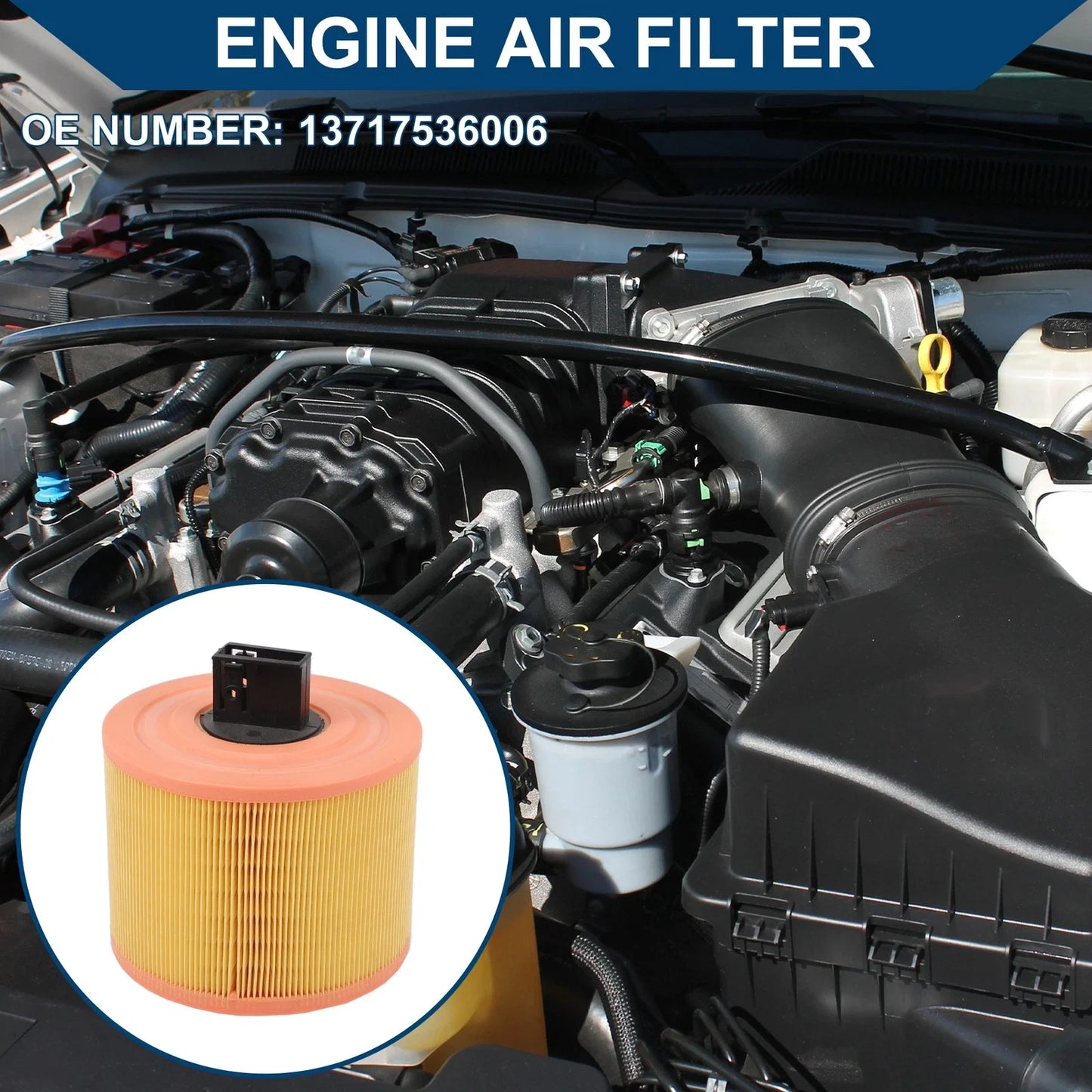 Car Engine Air Filter for BMW 325i E90 2.5L (2009-2011)