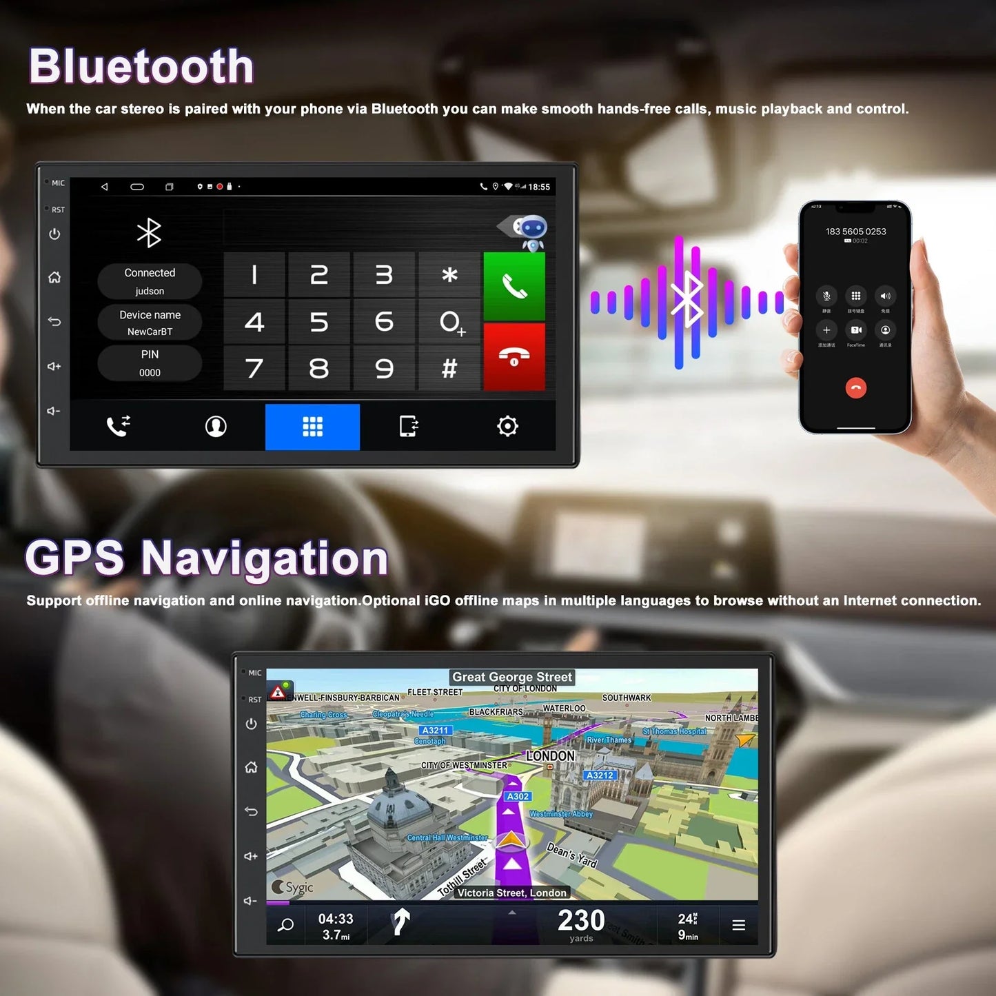 7'' Wireless Carplay Android Auto Head Unit Radio for Nissan Tiida (2006-2013)