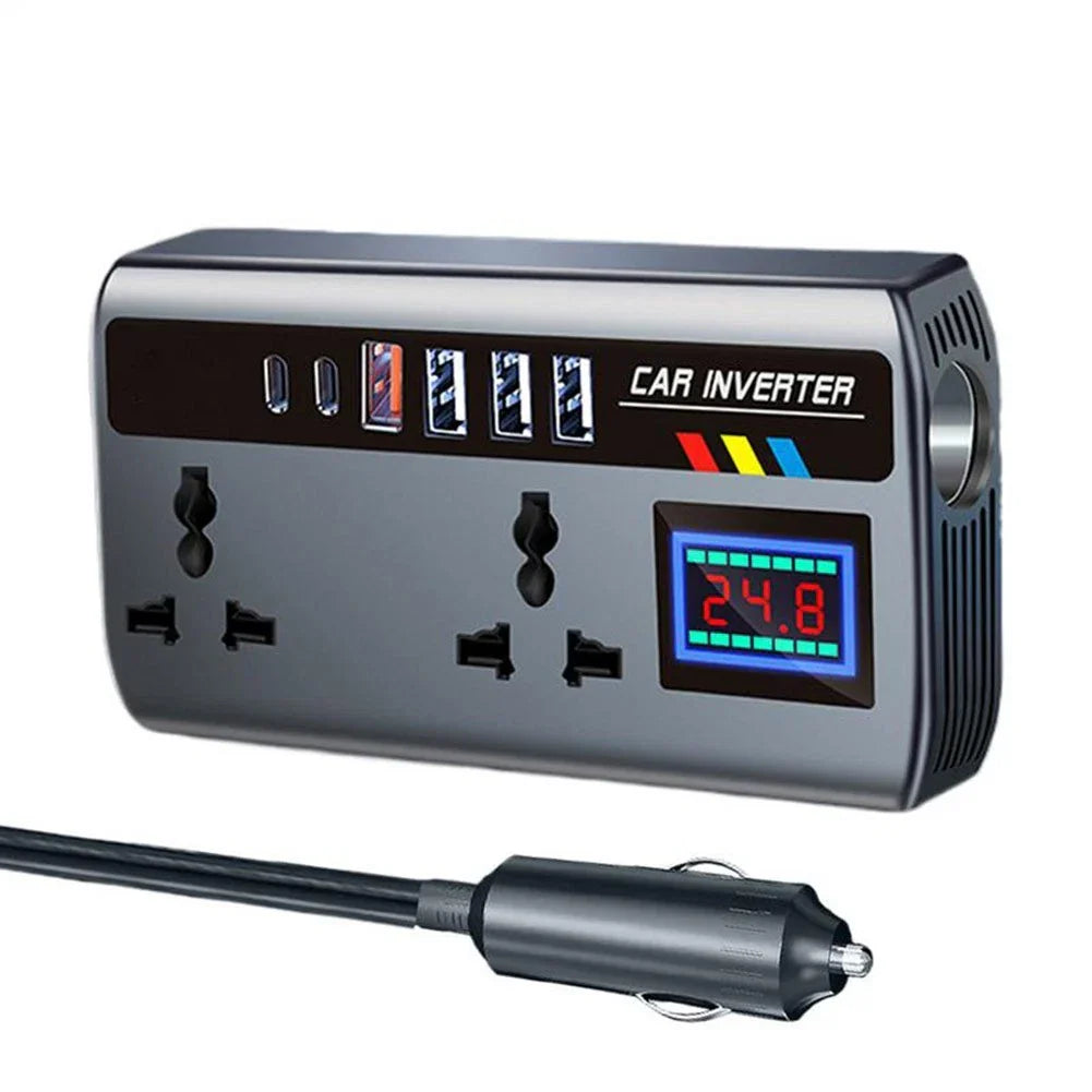Car Power Converter with Safety Monitoring and Multiple Charging Options