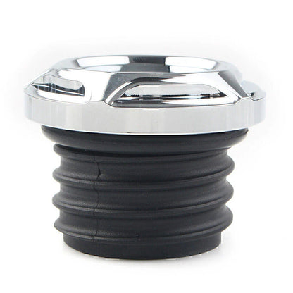 CNC Cut Chrome Gas Cap for Harley Dyna Softail