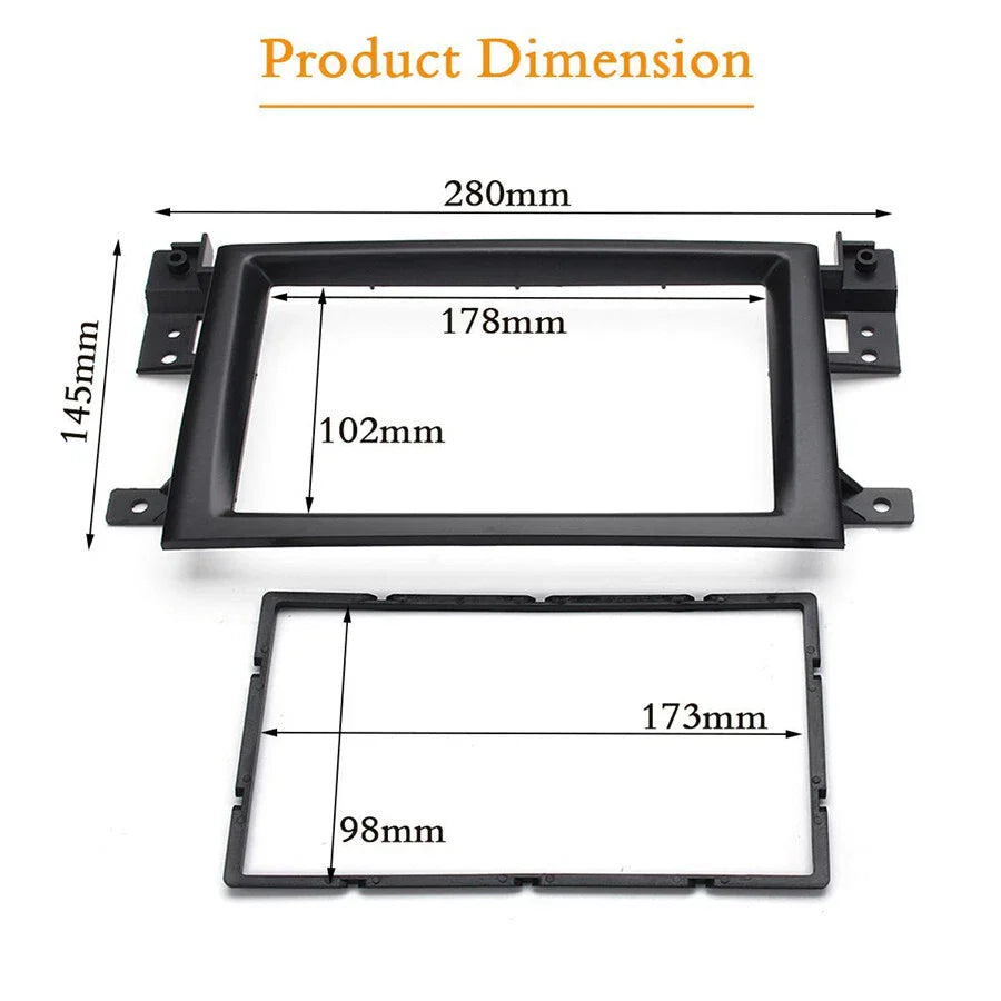 2Din Stereo Radio Fascia Panel Frame for Suzuki Grand Vitara (2005-2014)