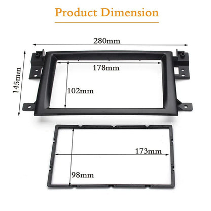 2Din Stereo Radio Fascia Panel Frame for Suzuki Grand Vitara (2005-2014)