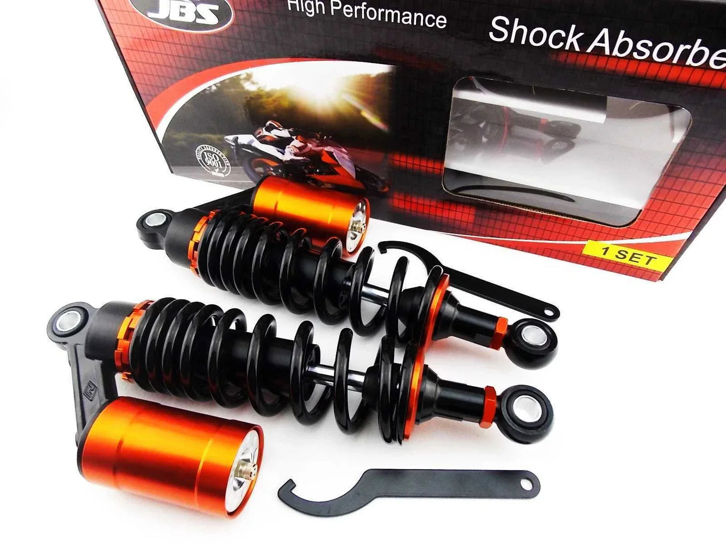 12 Inch JBS Nitrogen Shock Absorbers for Harley HD FXDB/I Dyna Street Bob (2006-2017)