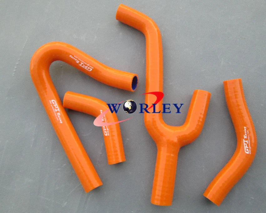 Silicone Radiator Hose for KTM 250/300/380 SX/EXC/MXC (1998-2003) RED