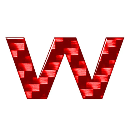 Carbon Red Alphabet Letter Emblem Badge Decals Stickers for Car (All Years)