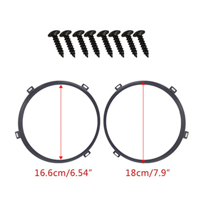 7" Headlight Mount Bracket Ring Black for Jeep Wrangler JK (2007-2018)