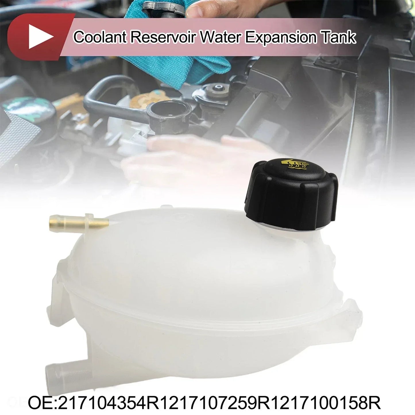 Coolant Overflow Reservoir with Cap for Renault Clio