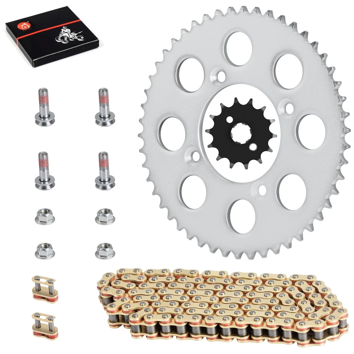 Drive Sprocket Chain w/ Bolts for Honda XR100R/CRF100F