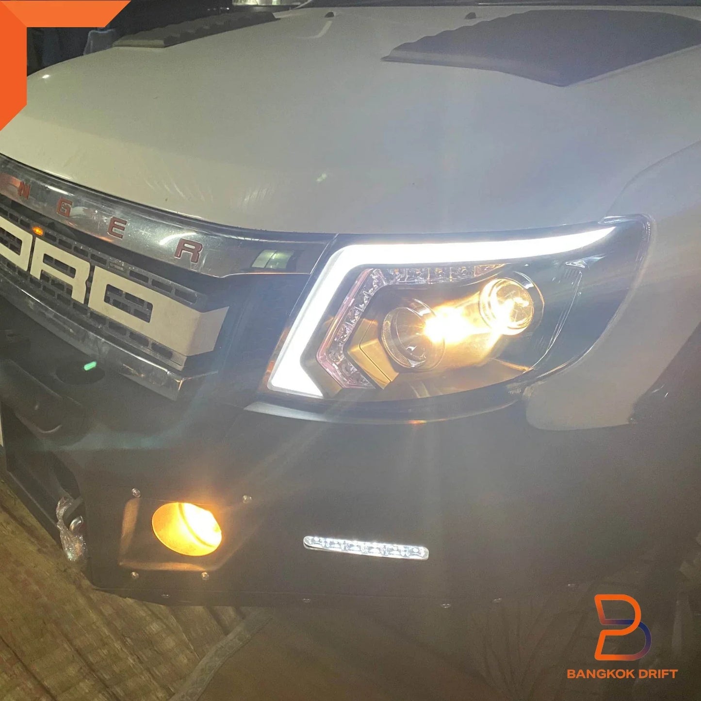LED DRL Projector Headlights for Ford Ranger T6 PX MK1 (2012-2015)
