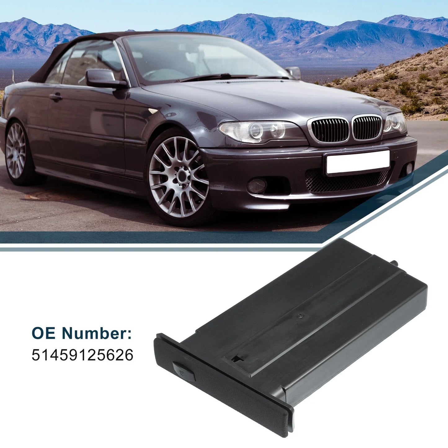 Cup Holder for BMW E60 Drink Holder Black (2004-2010)