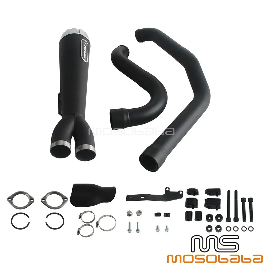 2-in-1 Exhaust System w/ End Cap for Harley Touring (2017-2023)