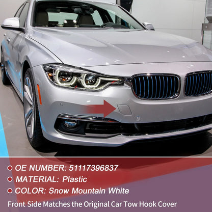 Tow Hook Cover for BMW 320i White 1 Pc (2016-2018)