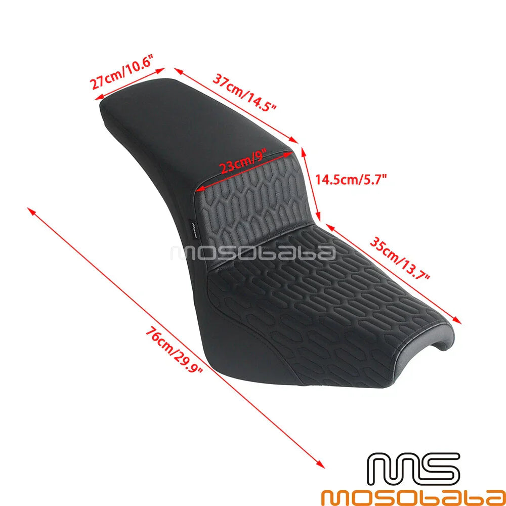 LS Step 2-Up Gel Pad Seat for Harley Softail Heritage Classic FLHC FLHCS (2018-24)