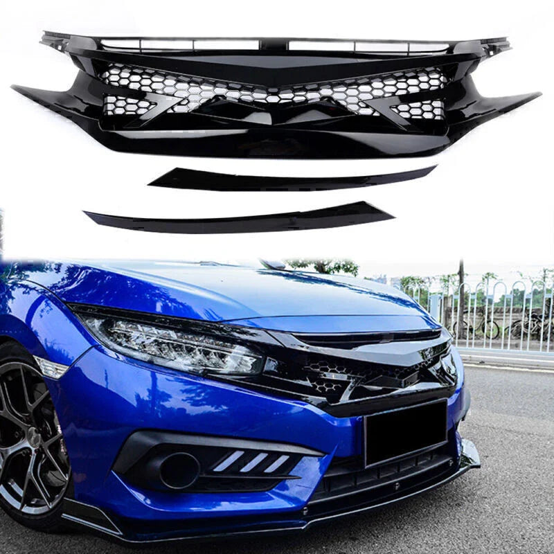 Front Bumper Mesh Grille for Honda Civic (2016-2018)
