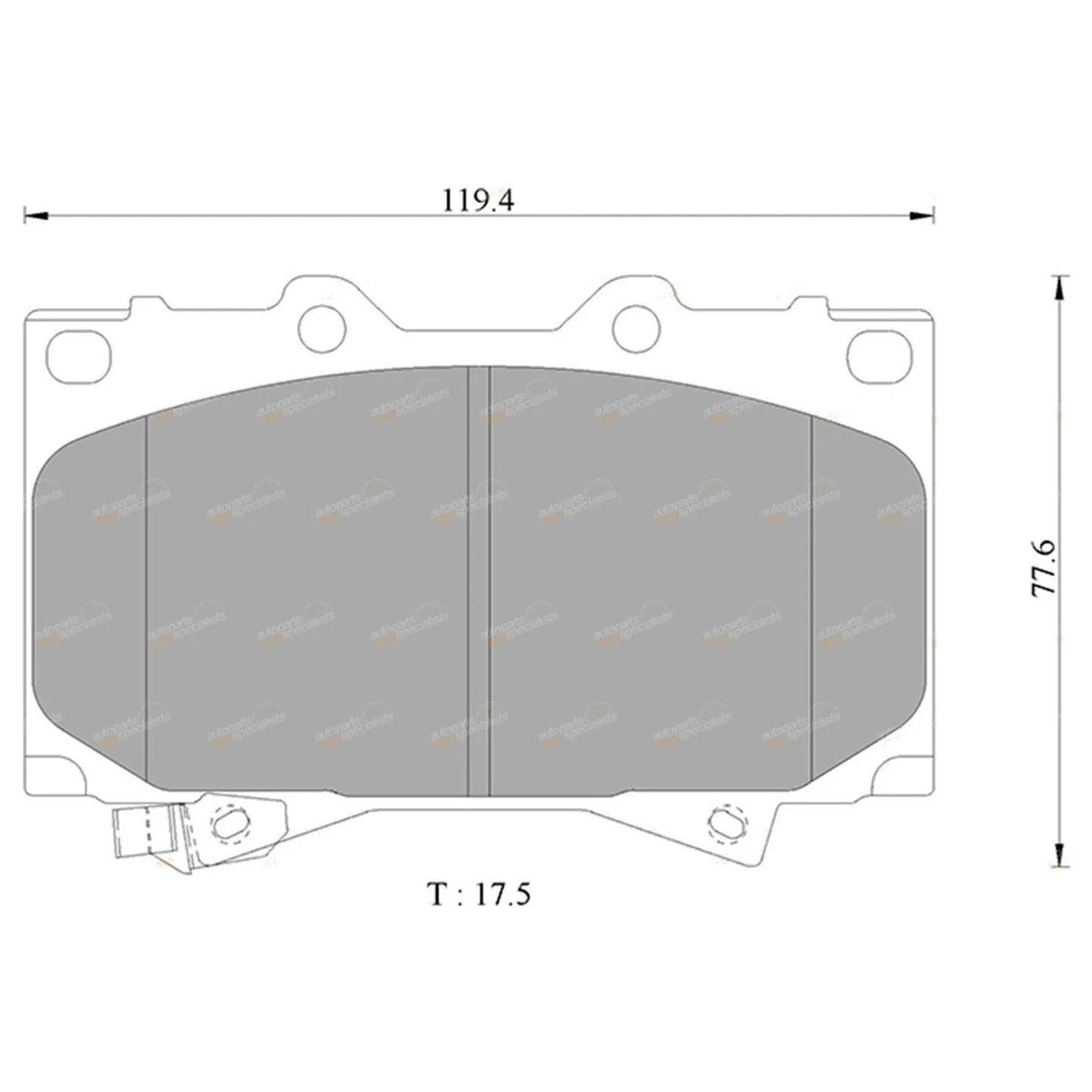 4x4 Front Disc Brake Pads for Toyota Landcruiser 78-105 Series (1998–2019)