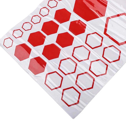 104PCS Car Stickers Set with For Honeycomb Design for Racing and Decoration