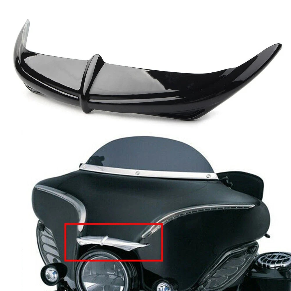 Black Batwing Fairing Brow Accent for Harley Touring FLHX (1996-2013)
