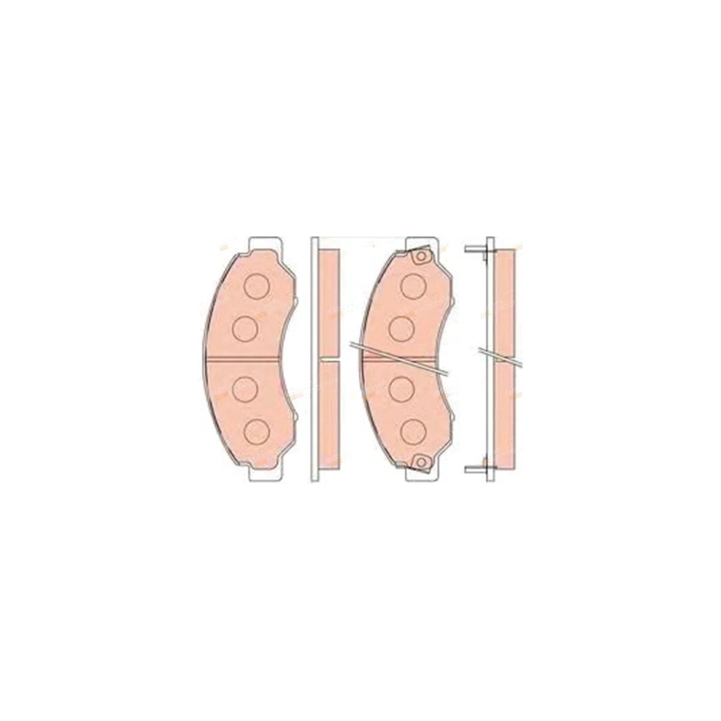 Front Disc Brake Pad Set for Nissan Civilian Bus W41 (1999-2010)