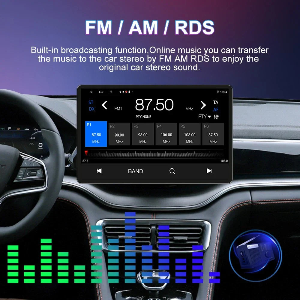 13" Car Stereo Radio for Toyota Prado (2018-2022) - Apple Carplay, Android Auto