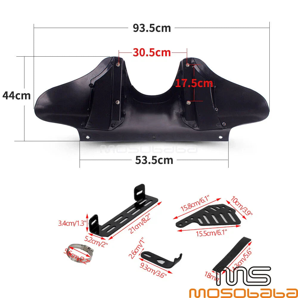 Detachable Batwing Headlight Fairing for Harley Softail Slim, Fatboy (2014-2023)