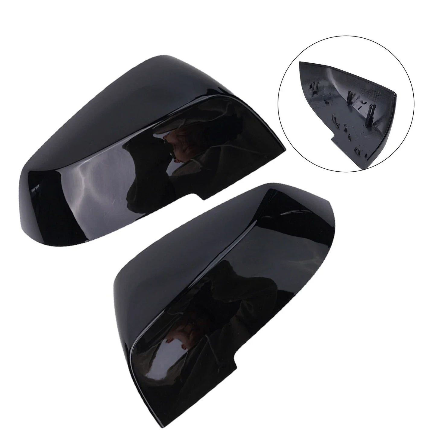 Gloss Black Rear Wing Mirror Cover Cap for BMW F20/F21/F22/F30/F32/F36/F87