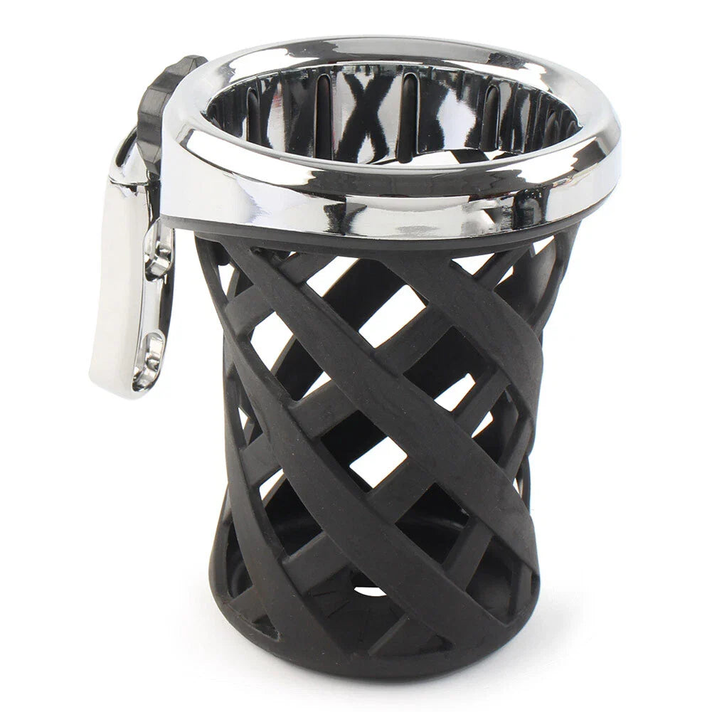 Universal Handlebar Cup Holder with Mesh Basket for Harley